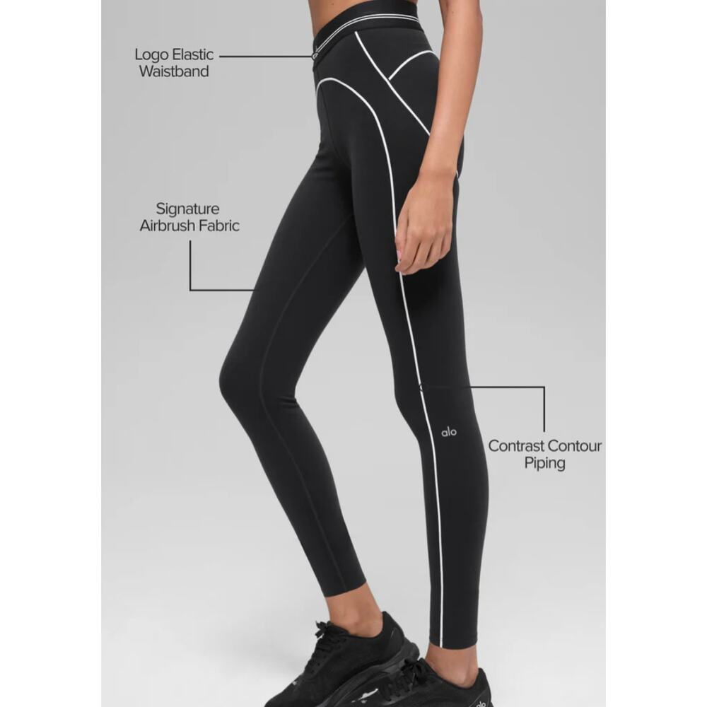 ALO Airbrush High-Waist 7/8 Heart Throb Legging NWT Size Large - Picture 4 of 6